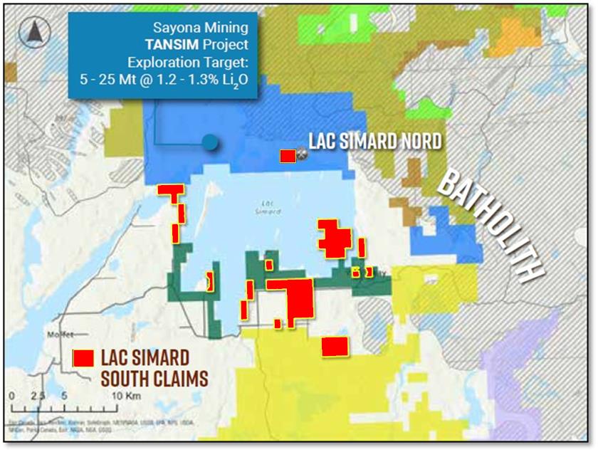 AMERICAN SALARS ENGAGES EXPLORATION TEAM FOR PHASE 1 PROGRAM ON ITS 100% OWNED LAC SIMARD NORD PROPERTY WITHIN SAYONA MINING’S TANSIM LITHIUM PROJECT, QUEBEC