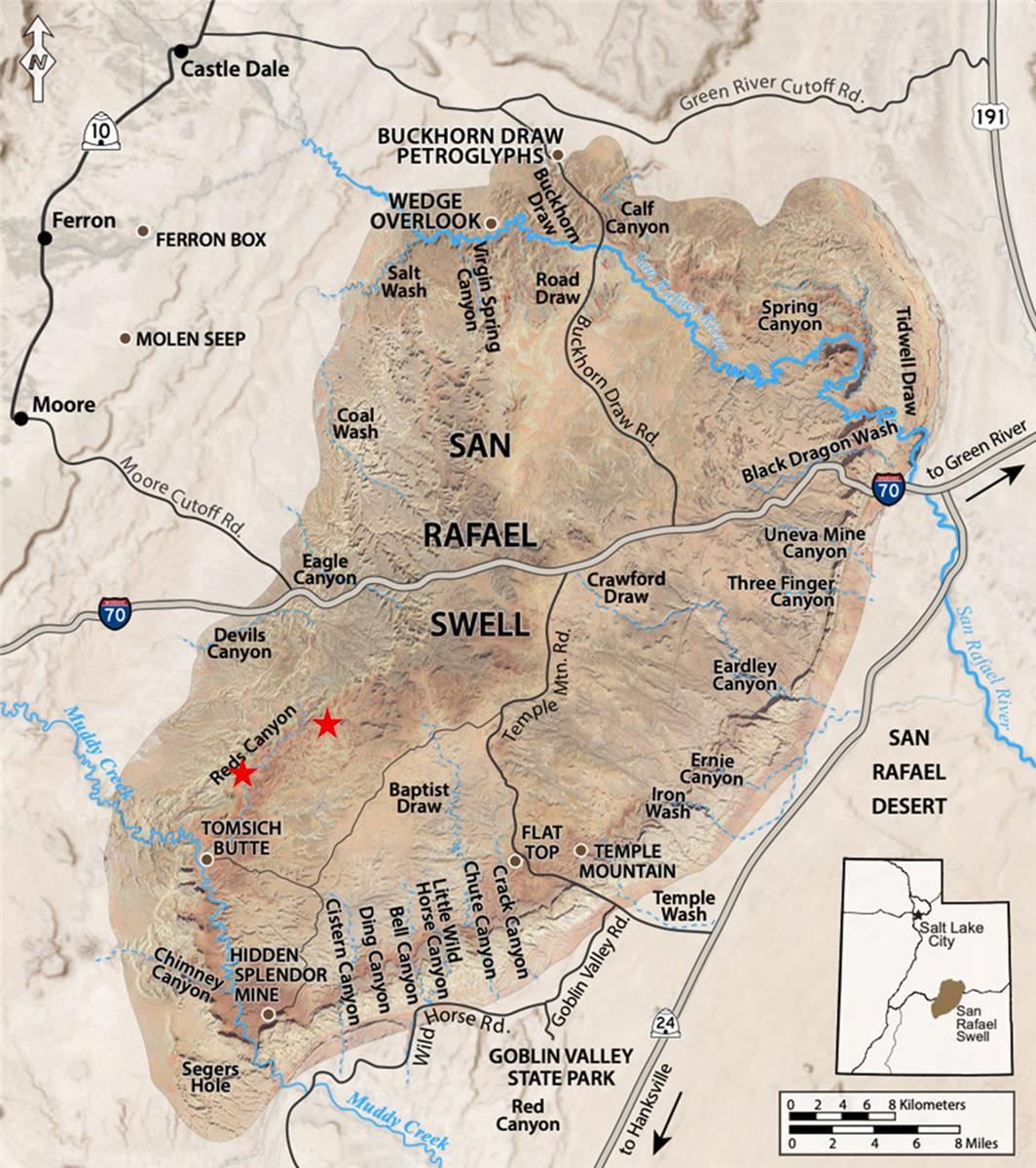 A map of a desert with red stars AI-generated content may be incorrect.